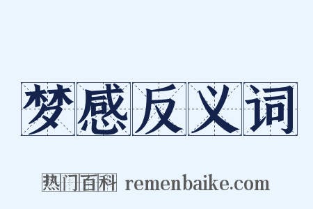 梦感反义词是什么意思的图片